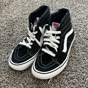 Vans Kids Black and White High-Top Sneakers